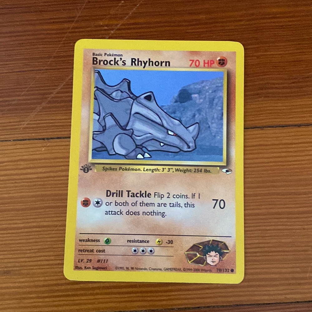 1st edition Brock’s Rhyhorn. Gym masters.
